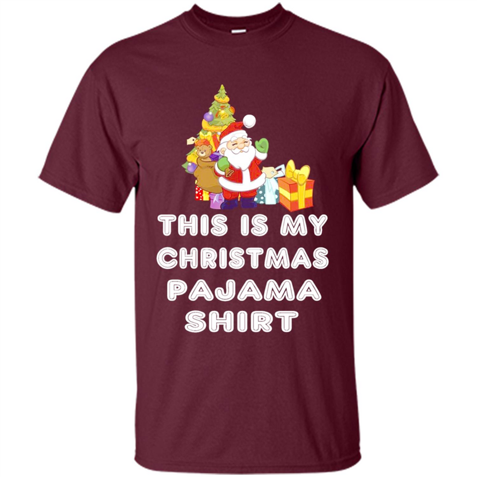 This is My Christmas Pajama Shirt - Santa Bear Tree Gift Tee