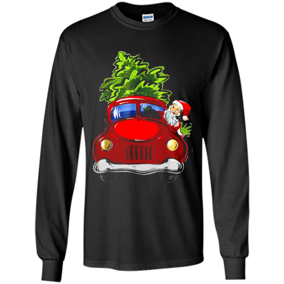 Vintage Santa red Truck Christmas Tree PINGPONG