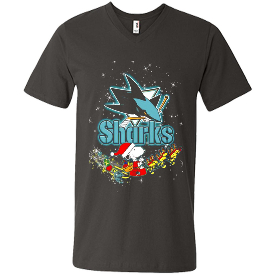 Snoopy Christmas San Jose Sharks - Men's V-Neck