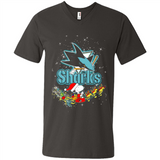 Snoopy Christmas San Jose Sharks - Men's V-Neck