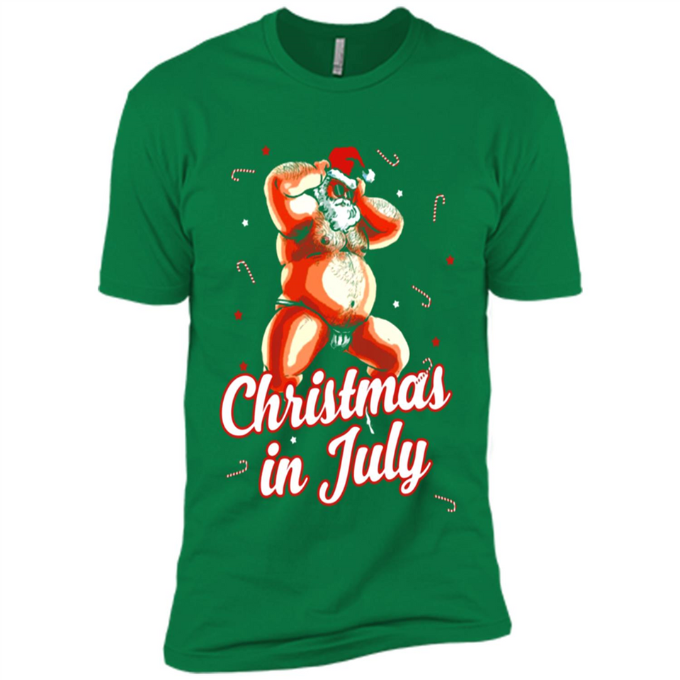 Christmas In July - Funny Dancing Santa - Premium Short Sleeve T-Shirt