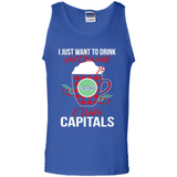 I Just Want To Drink Hot Chocolate & Watch Washington Capitals Ugly Christmas Sweater PINGPONG