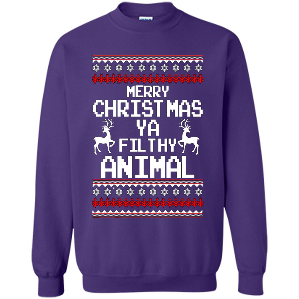 Merry Christmas ya filthy animal ulgy sweater PINGPONG