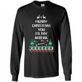 Merry Christmas You Filthy Animal Sweatshirt PINGPONG