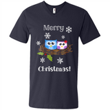 Cute Christmas Shirt Merry Christmas Snowflakes Owls Nest
