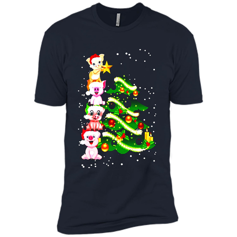 Pigs Christmas T Shirt PINGPONG - Premium Short Sleeve T-Shirt