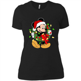 Disney Mickey Mouse Christmas Lights Sweatshirt - Ladies' Boyfriend T-Shirt
