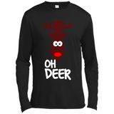 Oh Deer Christmas Reindeer Black mugs PINGPONG - Canvas Long Sleeve T-Shirt