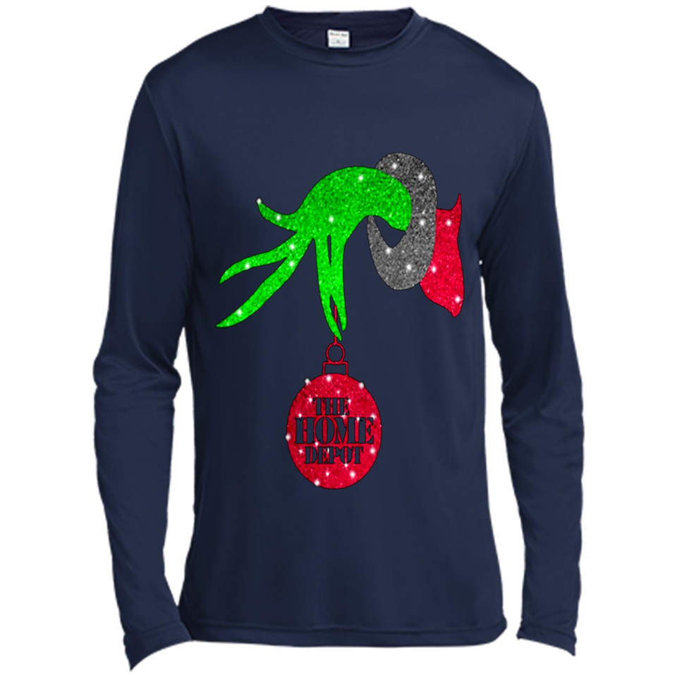 GRINCH HAND HOLDING HOMEDEPOT GLITTER CHRISTMAS PINGPONG