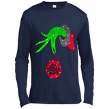 GRINCH HAND HOLDING HOMEDEPOT GLITTER CHRISTMAS PINGPONG