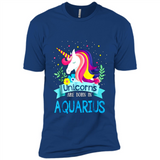 Unicorns are born in Aquarius Birthday Rainbow Gift Custom Ultra Cotton
