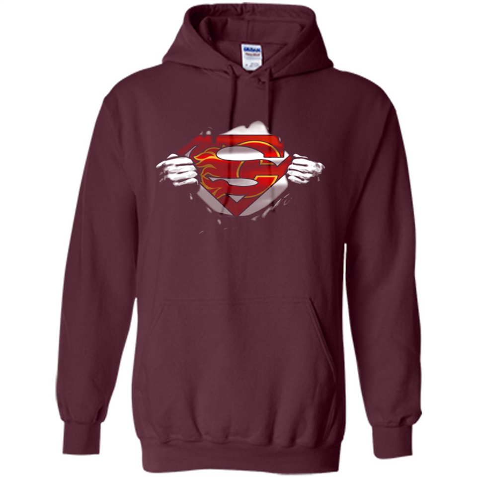 Calgary Flames And Superman Fans - Hoodie