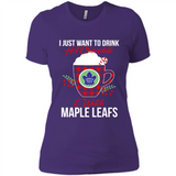 I Just Want To Drink Hot Chocolate & Watch Toronto Maple Leafs Ugly Christmas Sweater PINGPONG