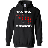 Papa Moose Funny Christmas Plaid Buffalo T-Shirt - Hoodie