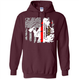 Paradise California Firefighter Thin Red Line Funds Youth T-Shirt PINGPONG - Hoodie