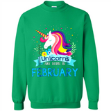 Unicorns are born in February Birthday Rainbow Gift Custom Ultra Cotton