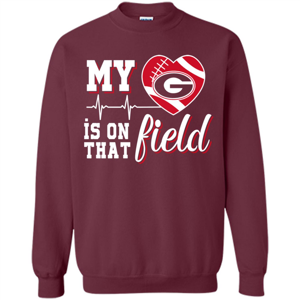Georgia Bulldogs Football My Heart is on that Field - Sweatshirt