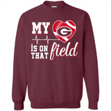 Georgia Bulldogs Football My Heart is on that Field - Sweatshirt