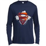 Chicago Bears And Superman Fans - Canvas Long Sleeve T-Shirt