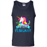 Unicorns are born in February Birthday Rainbow Gift Custom Ultra Cotton