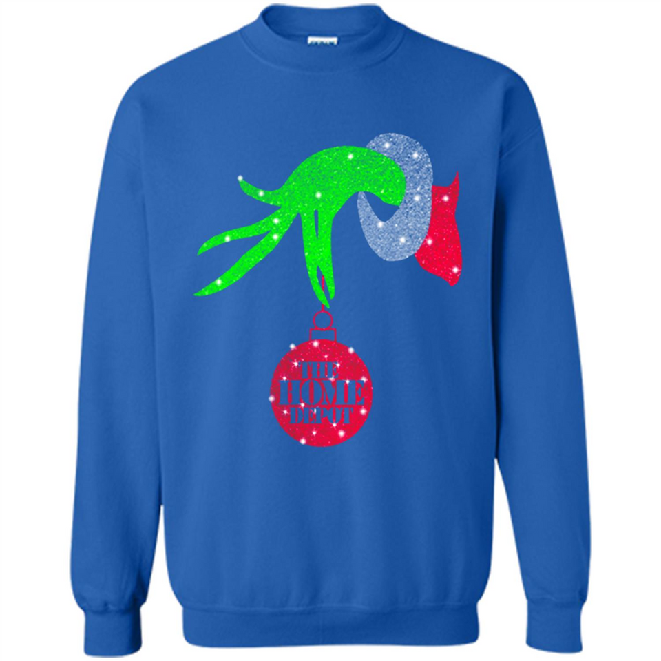 Grinch hand holding HomeDepot Glitter Christmas PING PONG