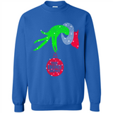 Grinch hand holding HomeDepot Glitter Christmas PING PONG