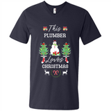 This Plumber Loves Christmas Tree Shirt with Snowman