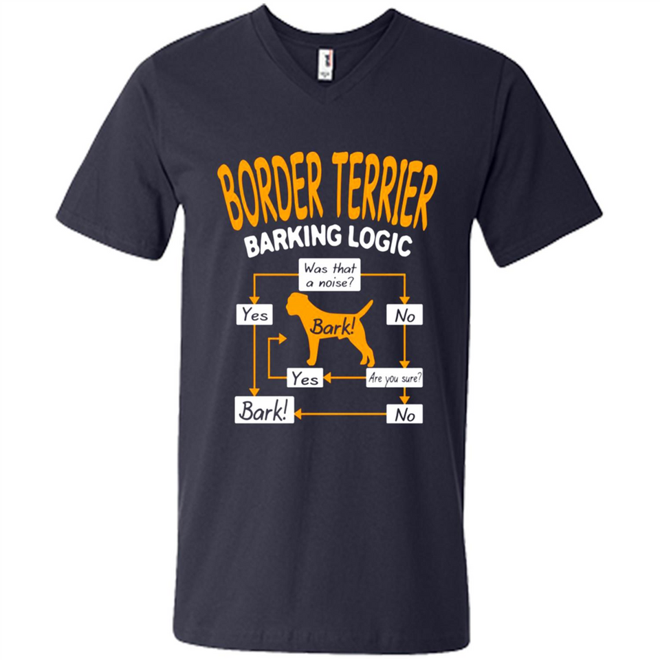 Border Terrier Barking Logic - Men's V-Neck