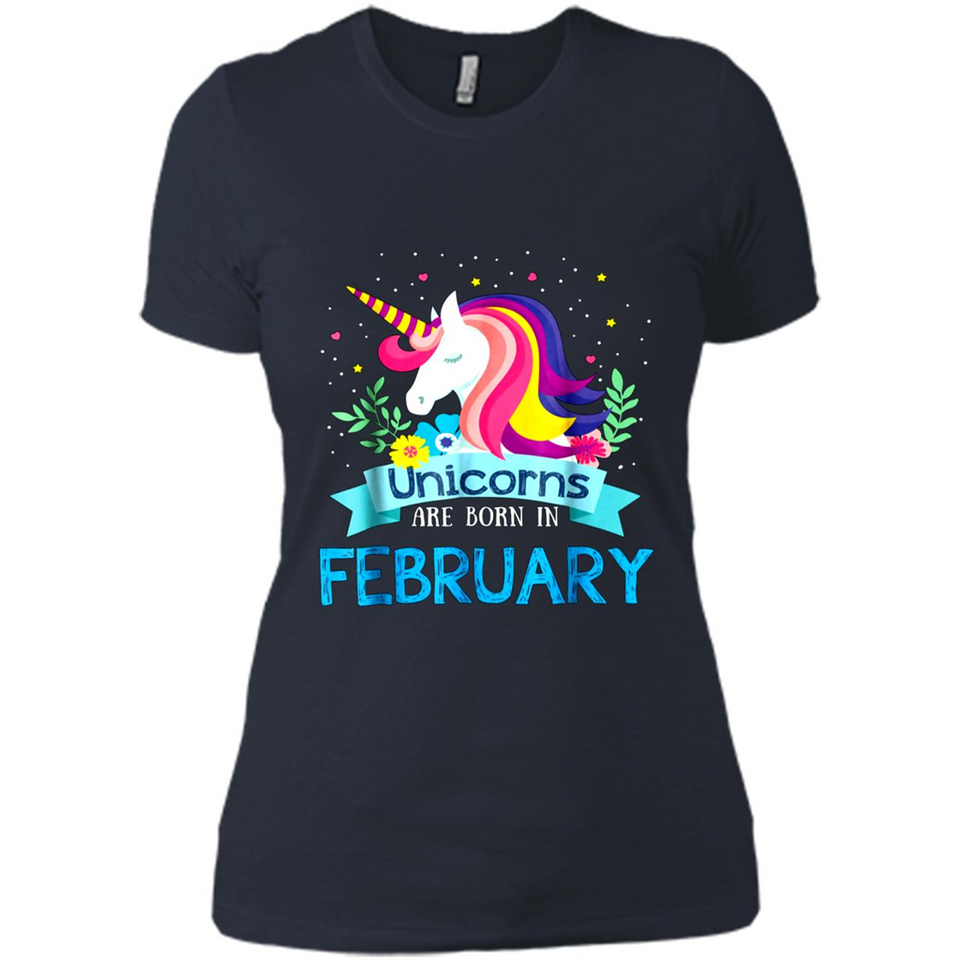 Unicorns are born in February Birthday Rainbow Gift Custom Ultra Cotton