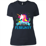 Unicorns are born in February Birthday Rainbow Gift Custom Ultra Cotton