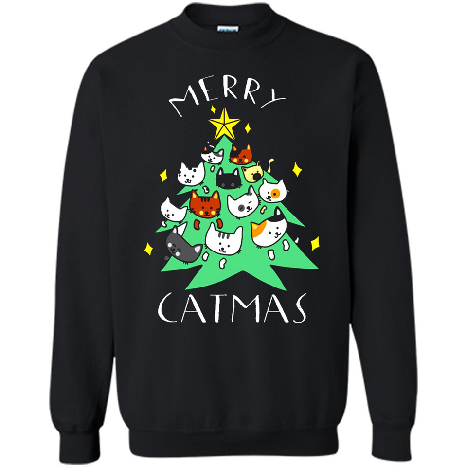 Merry Catmas Funny Cool Christmas Mug PINGPONG - Sweatshirt