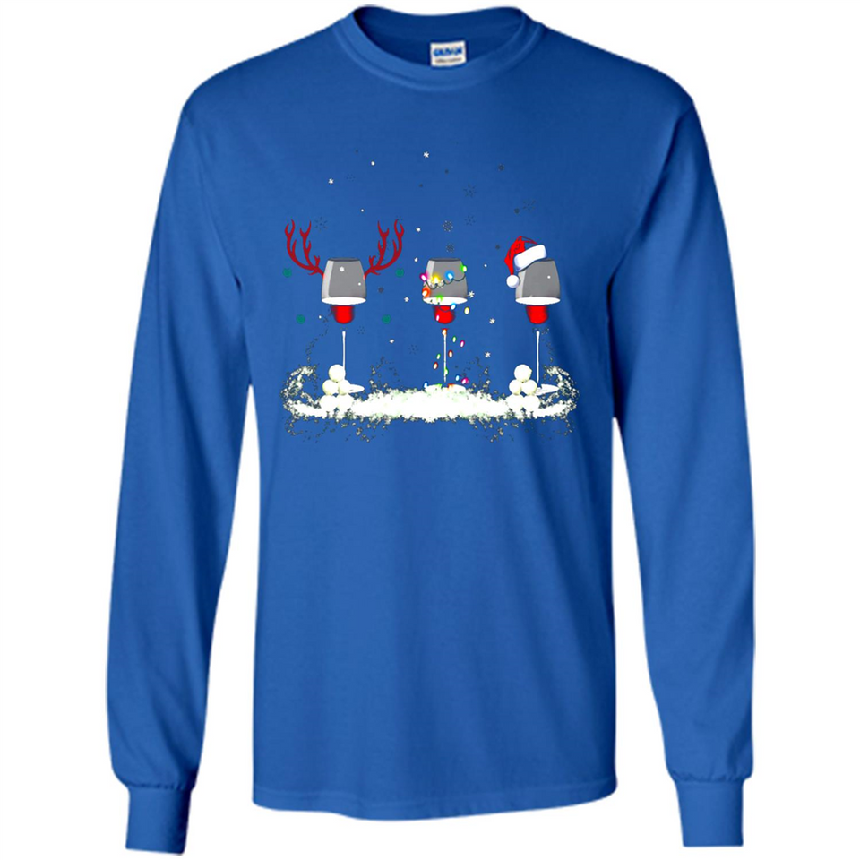 Christmas Red Wine - Merry Xmas T-Shirt - Long Sleeve T-Shirt