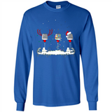 Christmas Red Wine - Merry Xmas T-Shirt - Long Sleeve T-Shirt