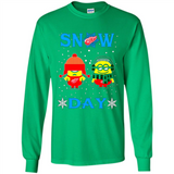 Snow Day Shirt For Detroit Red Wings Vs Minion Fans pingpong
