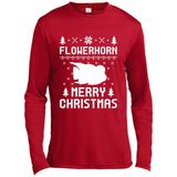 Flowerhorn Christmas T-shirt, Ugly Christmas Sweater - Canvas Long Sleeve T-Shirt