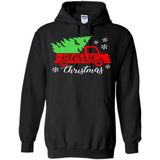 Vintage Christmas Classic Truck T-Shirt with Snow and Tree