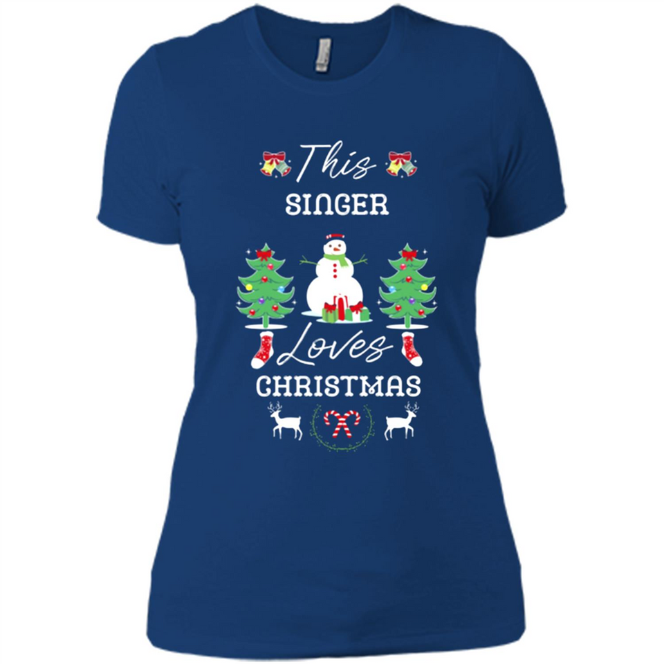 This Singer Loves Christmas Tree Shirt with Snowman