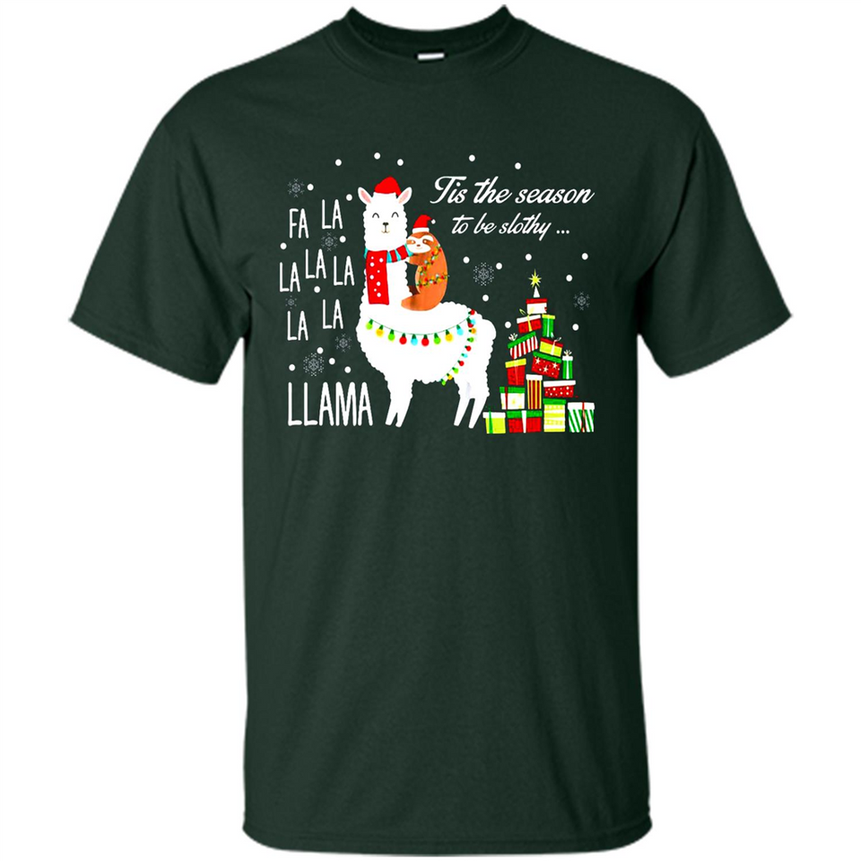 Llama Tis the season to be slothy Christmas sweatshirt PINGPONG - Shirt
