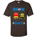 Snow Day Shirt For Kansas City Chiefs Vs Minion Fans Cotton pingpong