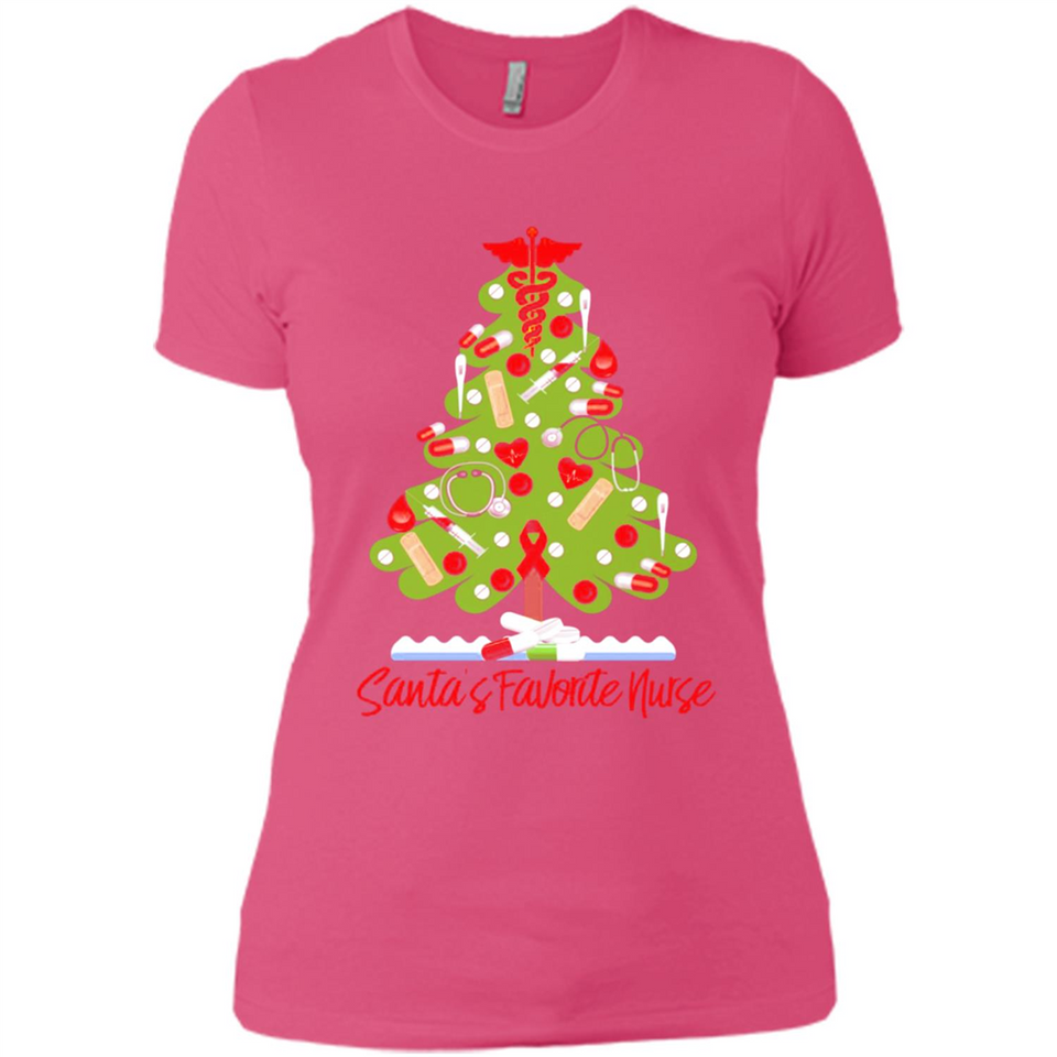 Santa's Favorite Nurse Christmas Tee