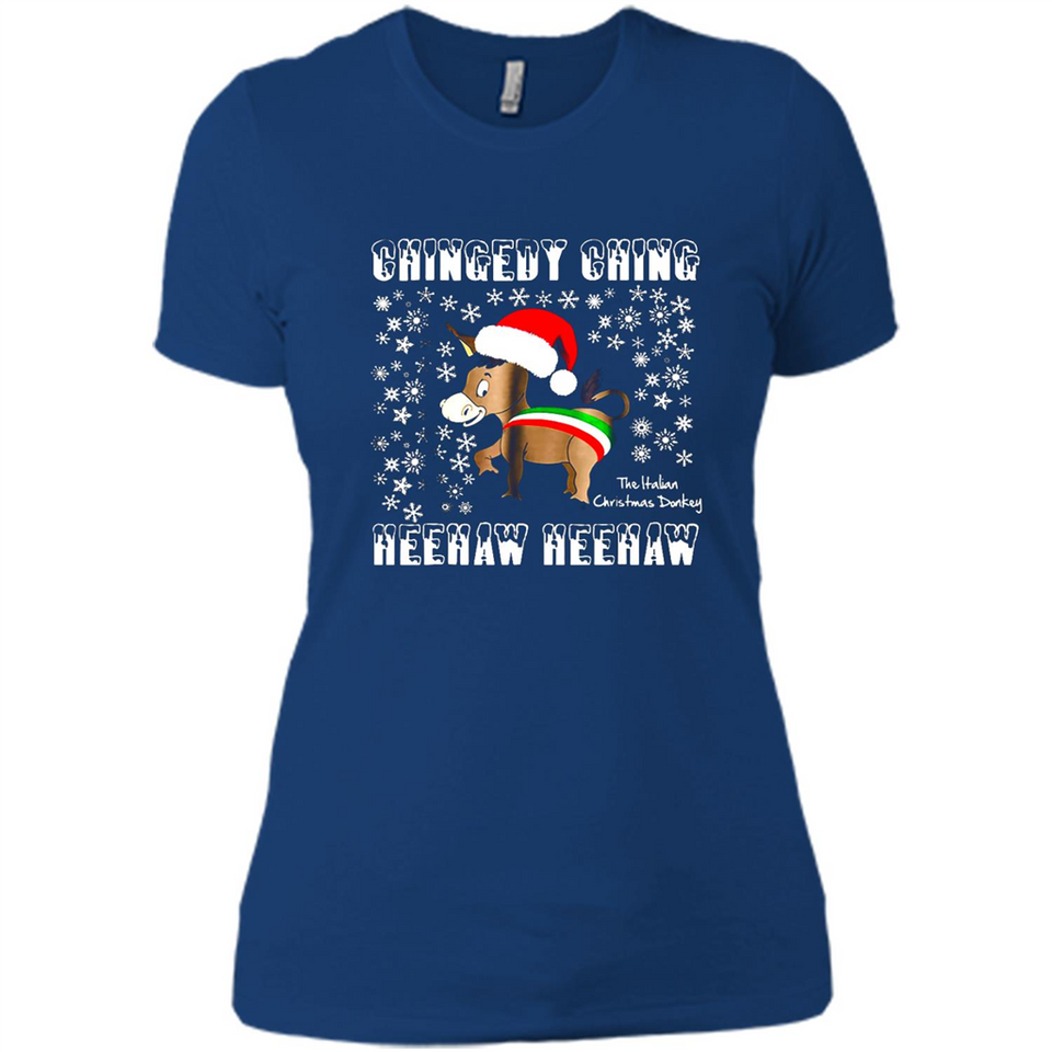 Amazing Dominick The Christmas Donkey-Italian Christmas Donkey - Ladies' Boyfriend T-Shirt