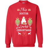 This Doctor Loves Christmas Tree Shirt with Snowman