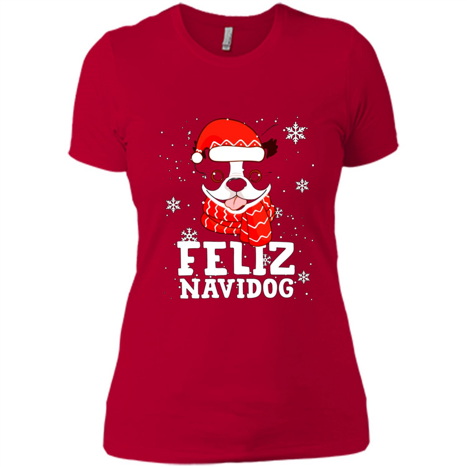 Feliz Navidog Boston Terrier Dog Ugly Xmas Sweater PING PONG