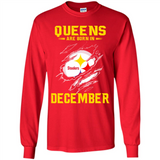 Queens Are Born In December - Pittsburgh Steelers Football - Long Sleeve T-Shirt