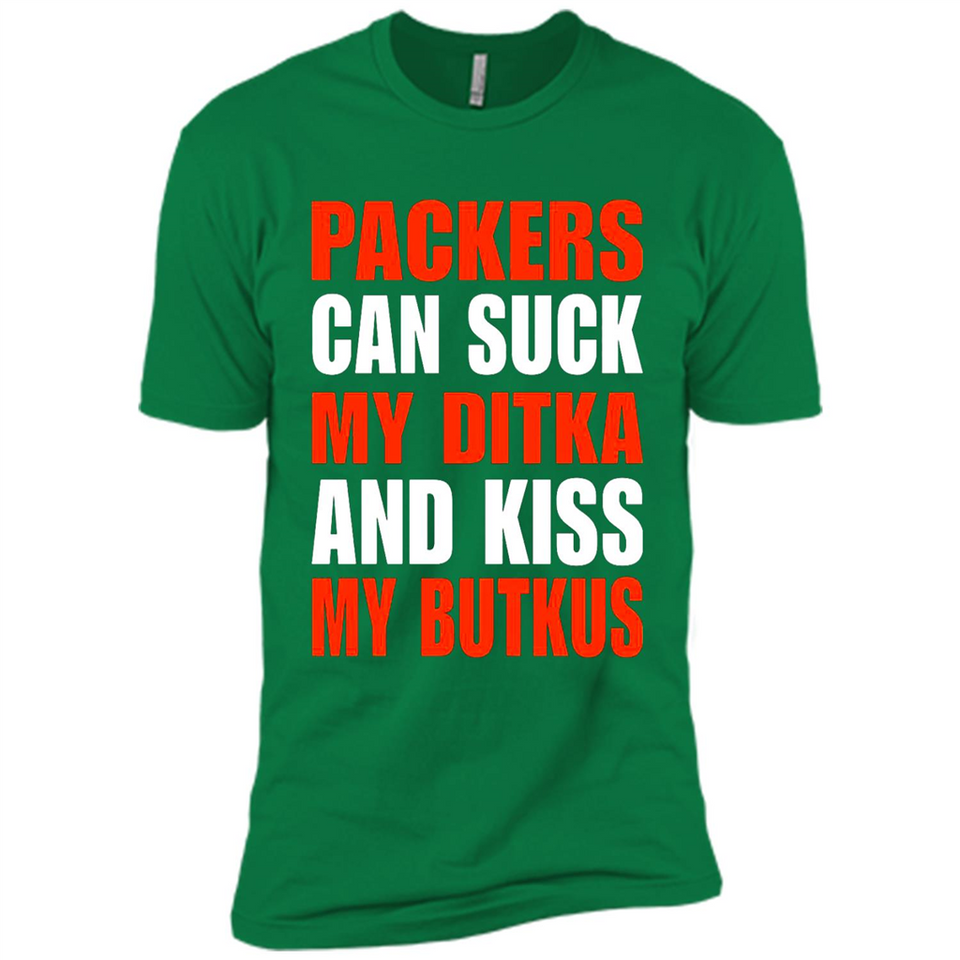 Packers can suck my Ditka and kiss my Butkus PINGPONG - Premium Short Sleeve T-Shirt