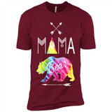 Mama Bear Shirt Tie Dye Family Vacation & Camping Tee - Premium Short Sleeve T-Shirt