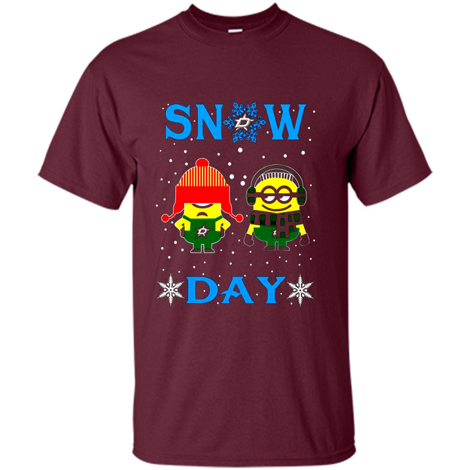 Snow Day Shirt For Dallas Stars Vs Minion Fans pingpong