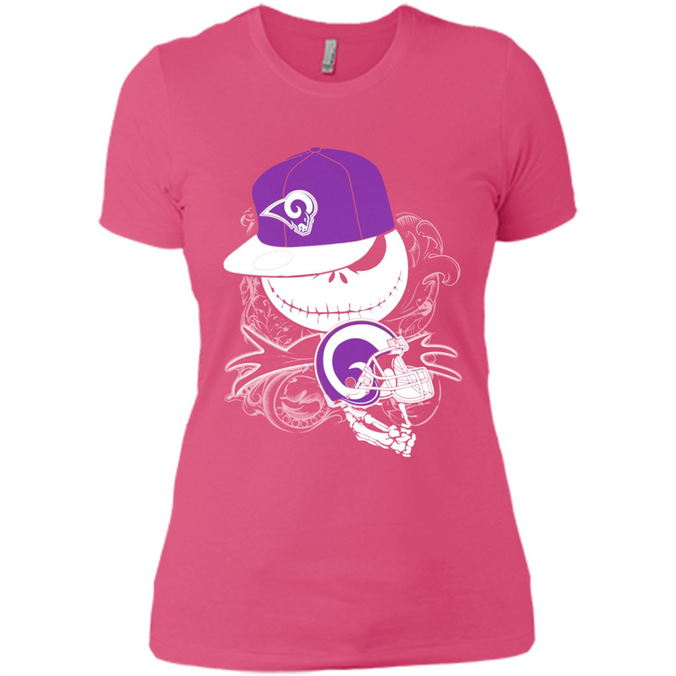 Jack Skellington The Nightmare Before Christmas-Rams Football - Ladies' Boyfriend T-Shirt