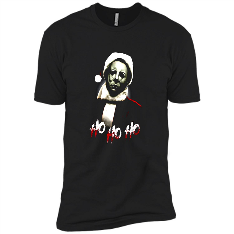 Santa Michael Myers Ho Ho Ho Merry Christmas Sweatshirt - Premium Short Sleeve T-Shirt
