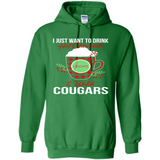 I Just Want To Drink Hot Chocolate & Watch Washington State Cougars Ugly Christmas Sweater PINGPONG